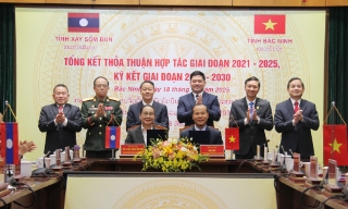 Bắc Ninh  và Xay Sổm Bun ký kết Thỏa thuận hợp tác giai đoạn 2026 - 2030